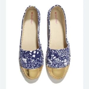 Lilly Pulitzer for Target Blue and Gold Espadrilles